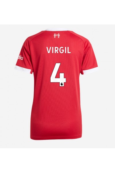 Liverpool Virgil van Dijk #4 Jalkapallovaatteet Naisten Kotipaita 2025-26 Lyhythihainen Liverpool Virgil van Dijk #4 Jalkapallovaatteet Naisten Kotipaita 2025-26 Lyhythihainen